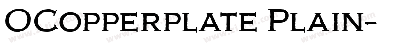 OCopperplate Plain字体转换